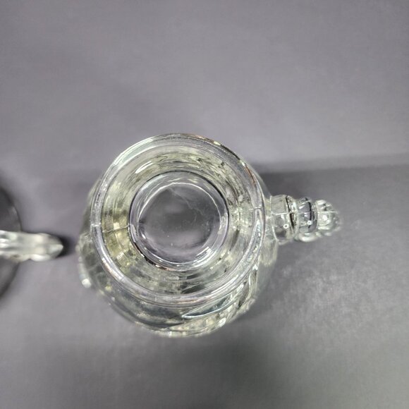 Vintage Indiana Clear Glass Willow Pattern Creamer and Sugar Bowl SET - Picture 9 of 13